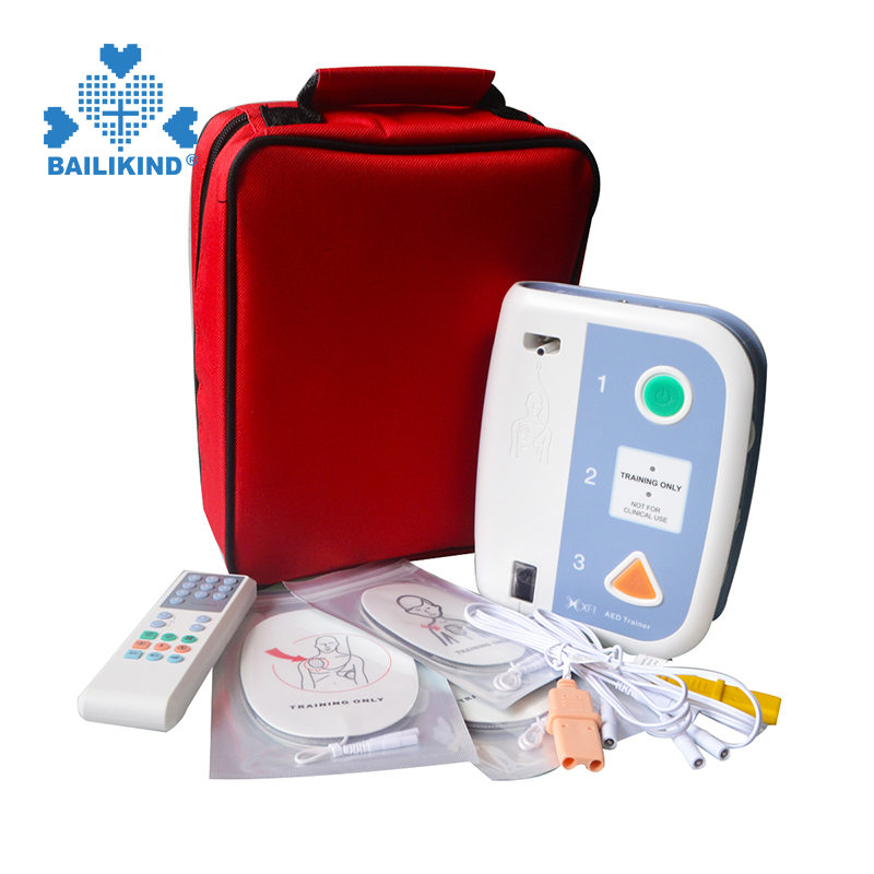 Cara nggunakake AED Trainer Automated External Defibrillator Teaching First Aid Training Kanggo CPR School Dwilingual Teach Tools