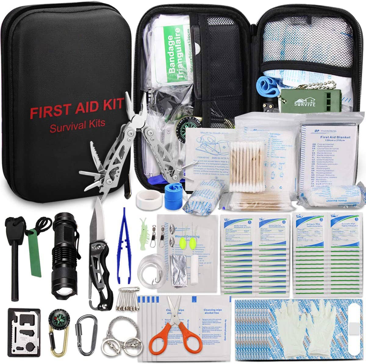 Black Hard EVA First Aid Little Case kanggo Ngarep