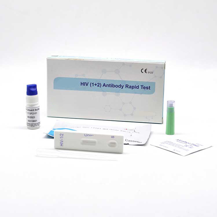 Ce0123 Disetujui Getih 1 + 2 Ngarep Gunakake HIV AIDS Self Test Strip Kit