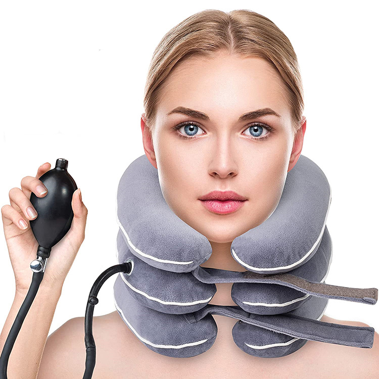 Neck Traction Device Collar Brace Neck Support Stretcher kanggo Alignment Tulang Belakang