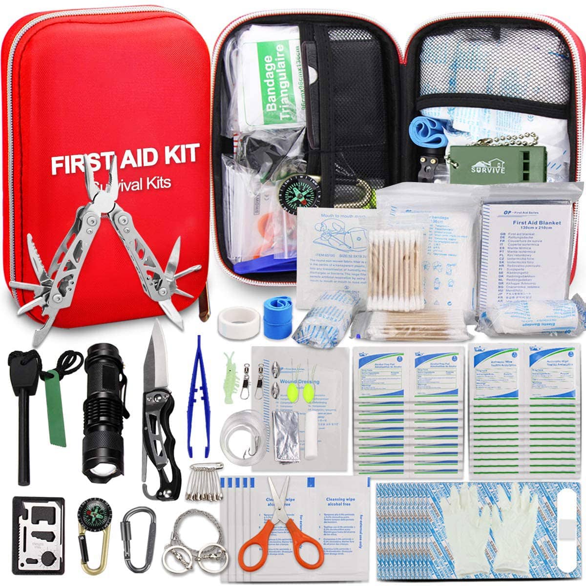 Red Hard EVA First Aid Little Case kanggo Ngarep