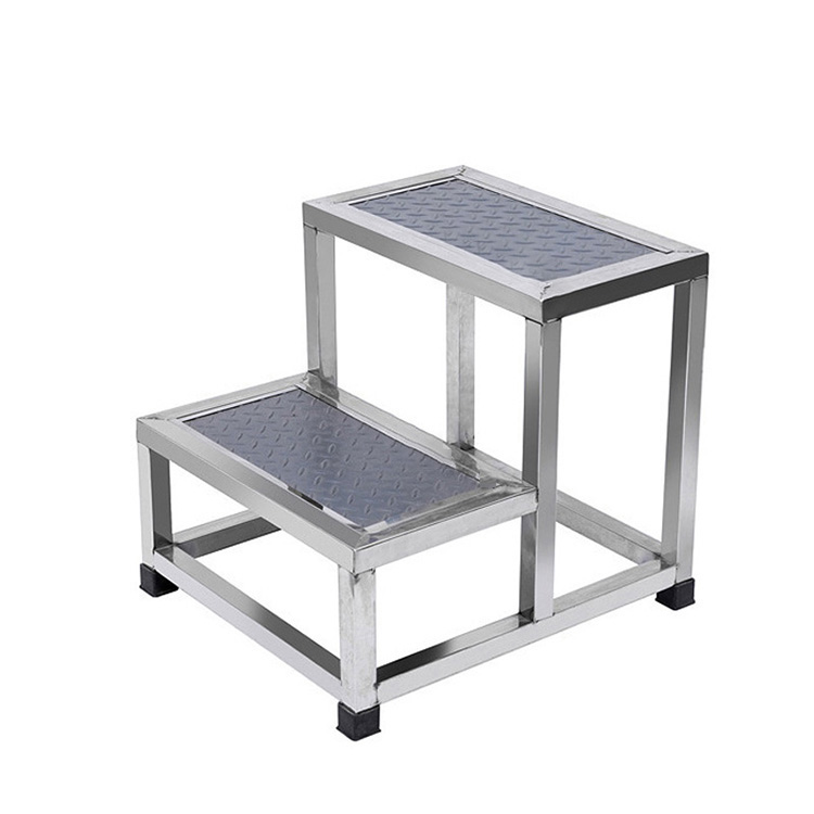 Two Steps Medical Stainless Steel Patient Foostool